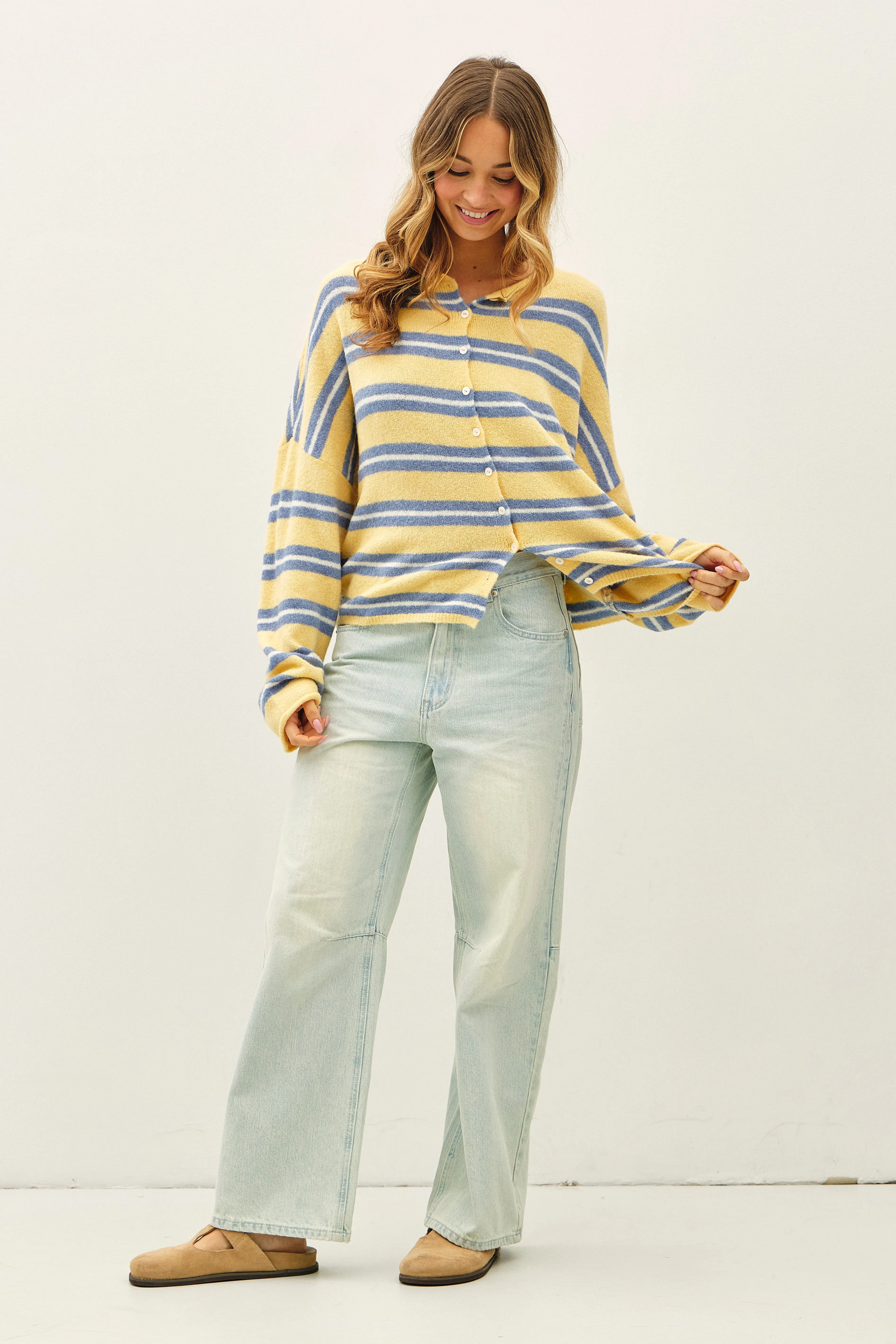 Varsity Striped Piper Cardigan sold by Things Between product image thumbnail 4