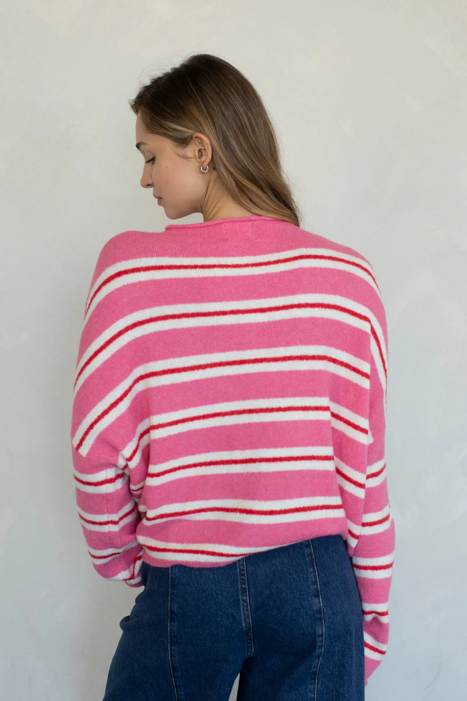 Varsity Striped Piper Cardigan sold by Things Between product image thumbnail 3