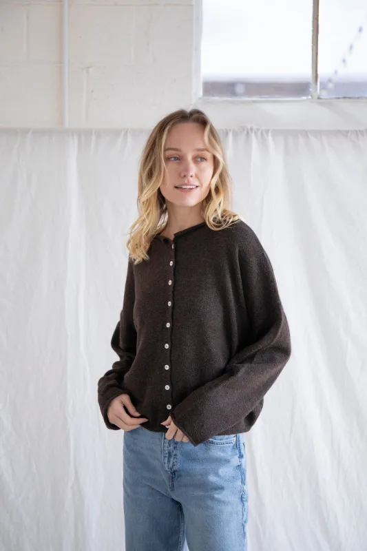 Chocolate Piper Cardigan made by Things Between