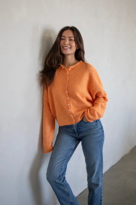 Orange Piper Cardigan made by Things Between