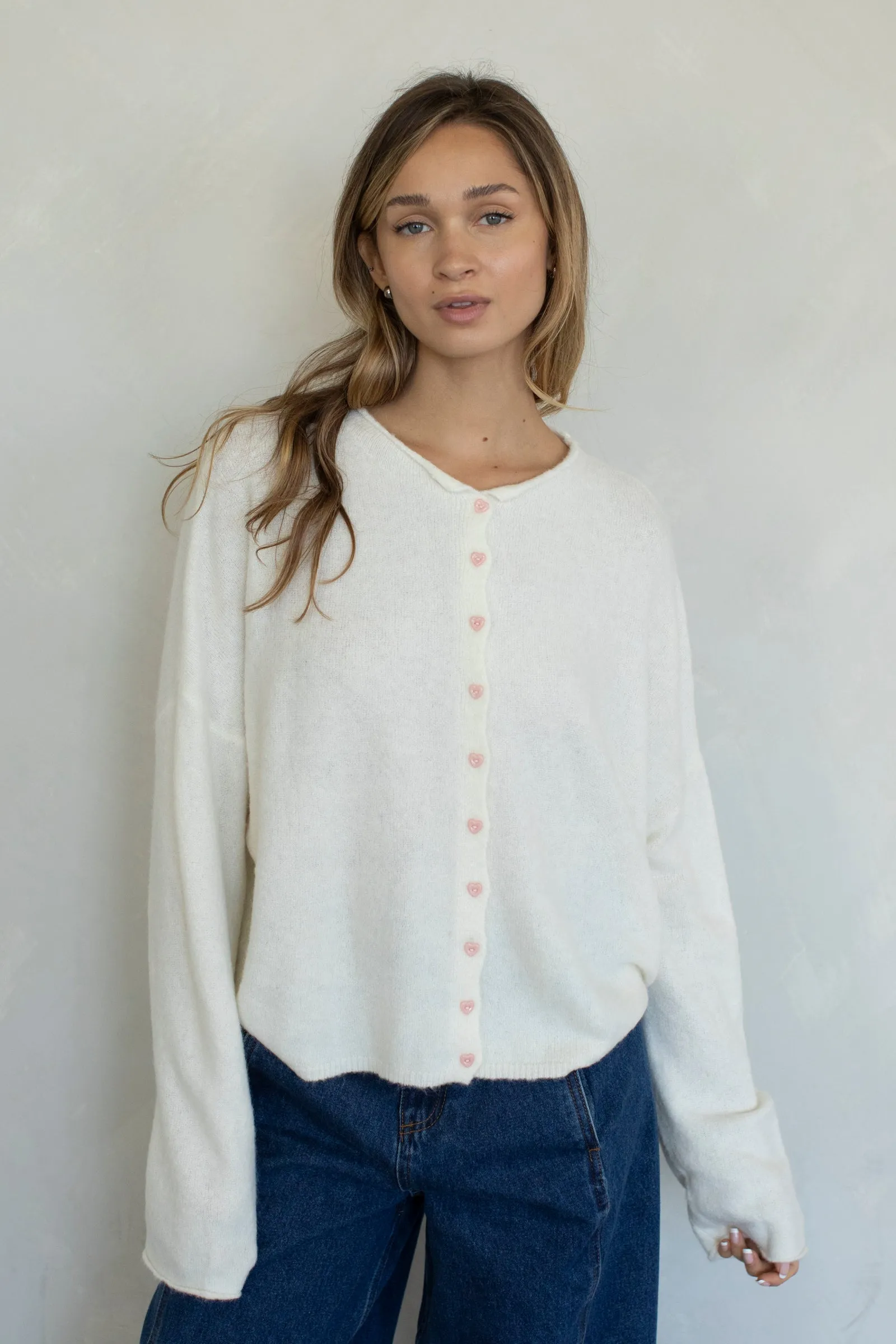 Heart Button Piper Cardigan sold by Things Between product image thumbnail 2