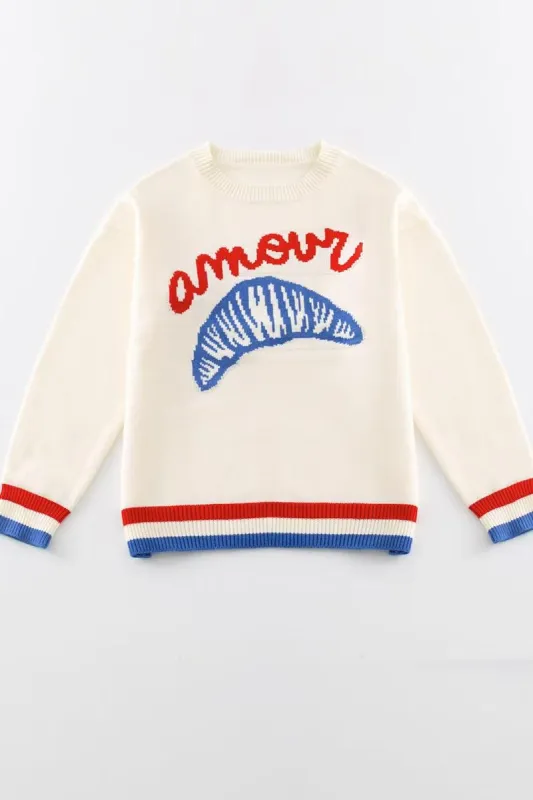 Amour Croissant Sweater sold by Miss Sparkling