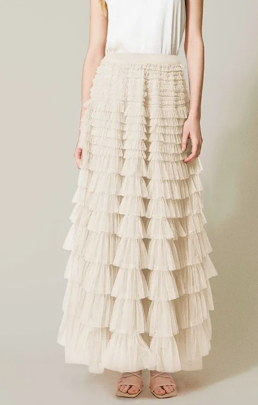 Tiered midi skirt made by Miss Sparkling