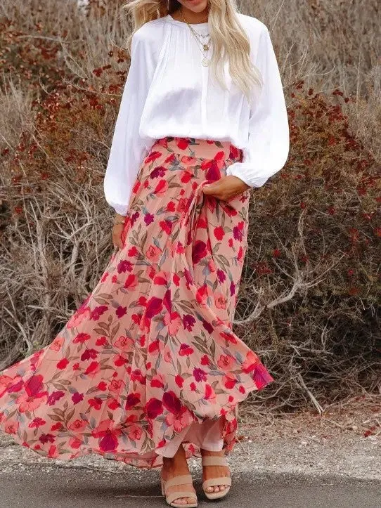 Floral Maxi Skirt sold by Miss Sparkling