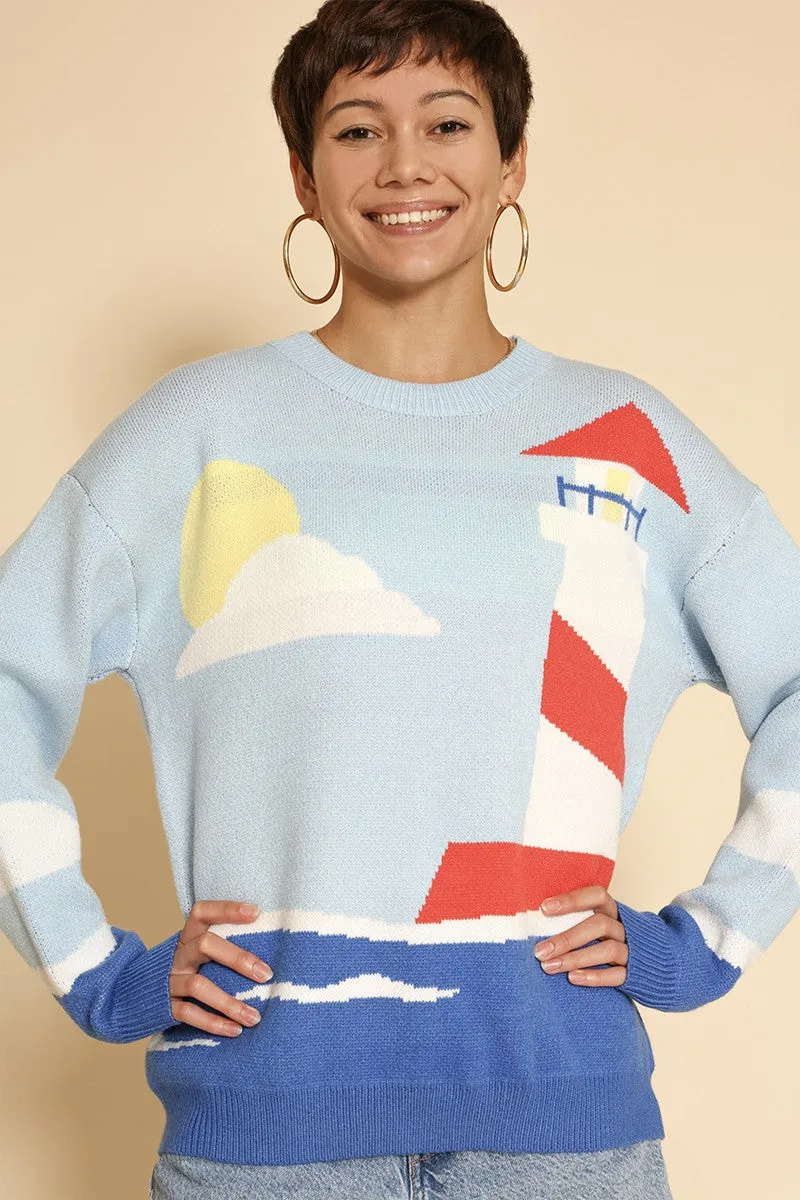 Lighthouse knit sweater sold by Miss Sparkling product image thumbnail 4