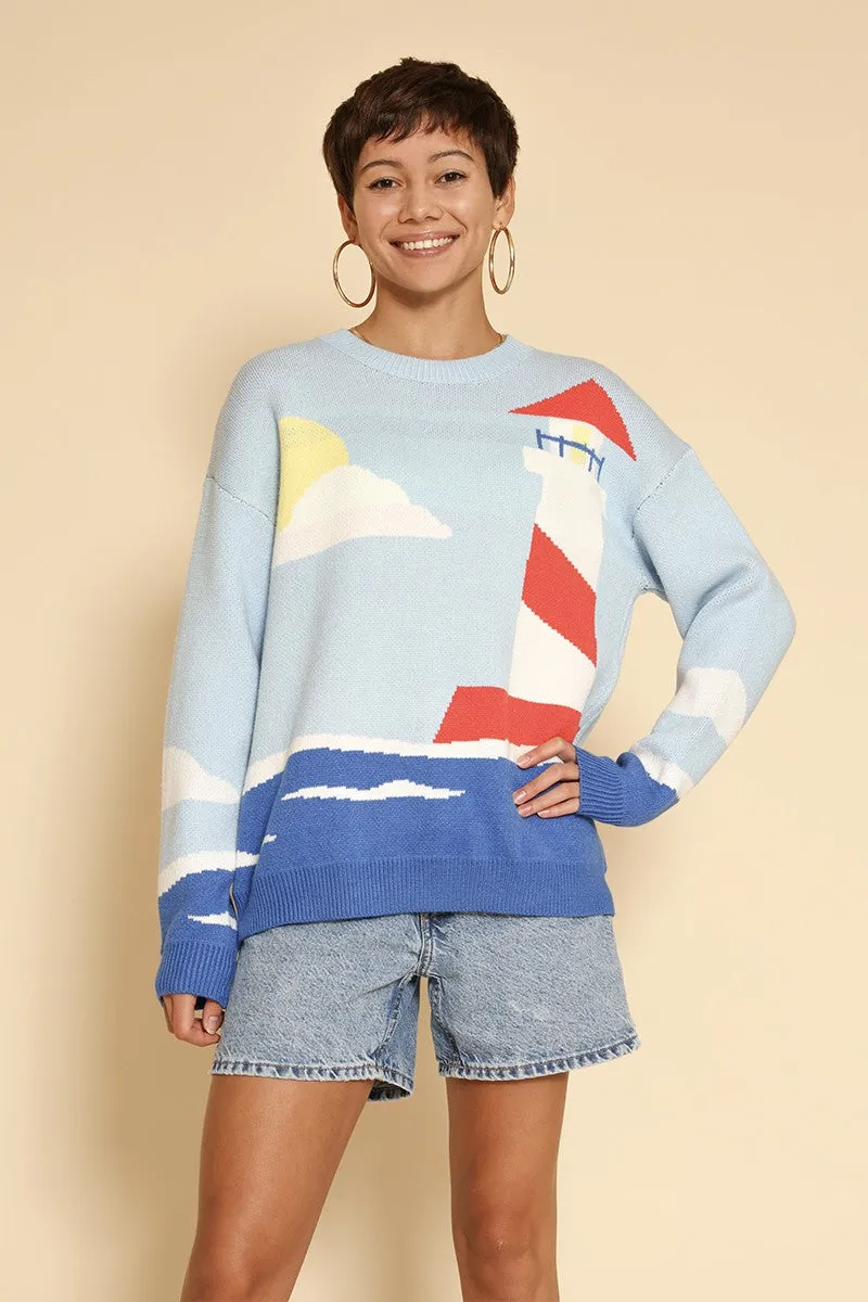 Lighthouse knit sweater sold by Miss Sparkling product image thumbnail 2