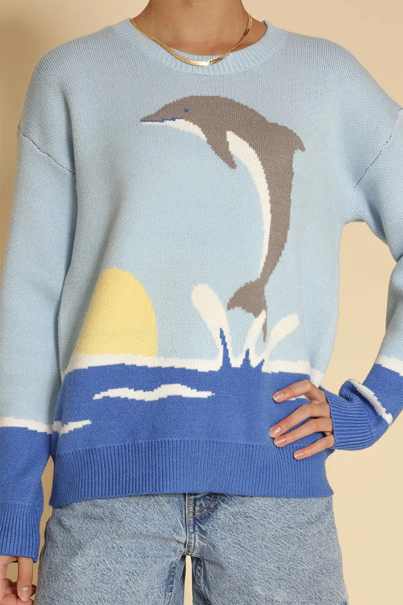 Dolphin knit sweater sold by Miss Sparkling