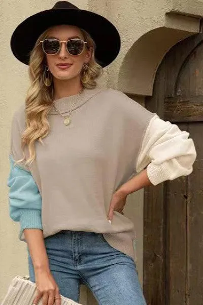 Color Block Sweater sold by Miss Sparkling product image thumbnail 2