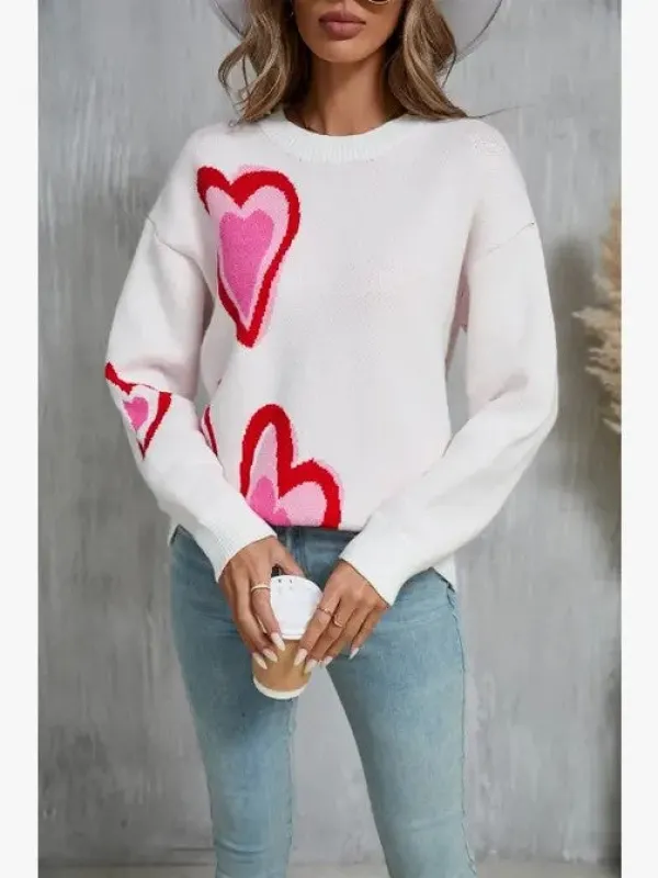 Heart knit sweater sold by Miss Sparkling