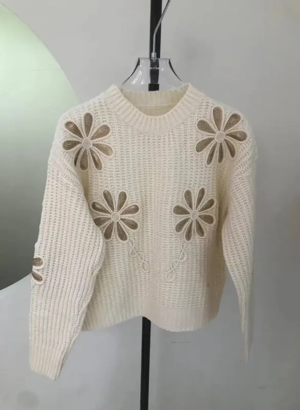 Flower knit sweater sold by Miss Sparkling