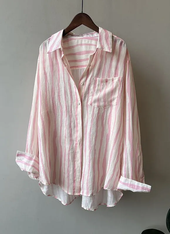 Striped button down shirt sold by Miss Sparkling product image thumbnail 3