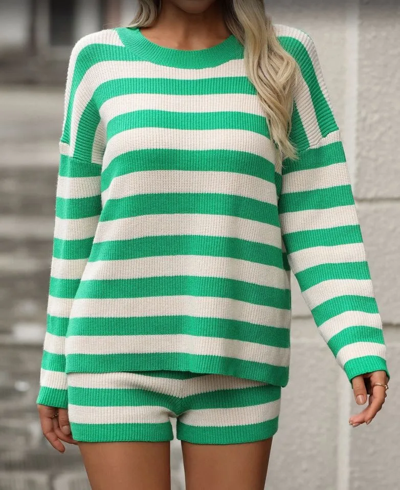Striped long sleeve 2 piece set sold by Miss Sparkling