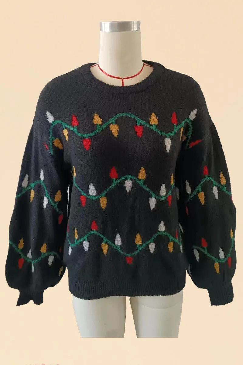 Holiday lights sweater sold by Miss Sparkling product image thumbnail 3