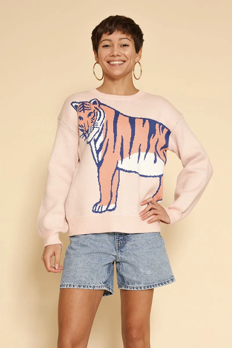 Tiger knit sweater sold by Miss Sparkling