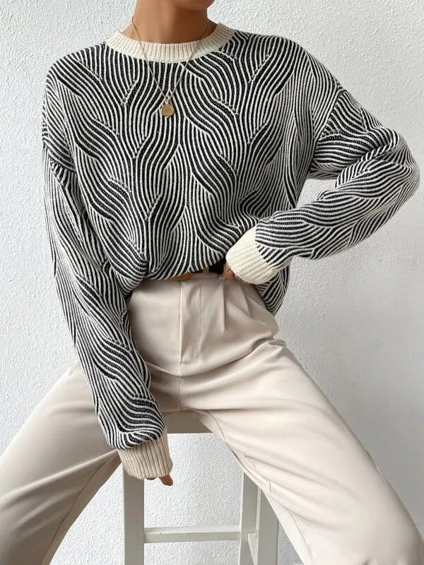 Textured knit sweater made by Miss Sparkling