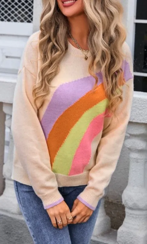 Multicolor Knit Sweater sold by Miss Sparkling