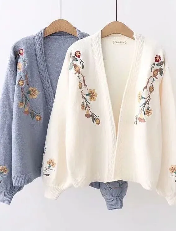 Floral knit cardigan sold by Miss Sparkling product image thumbnail 2