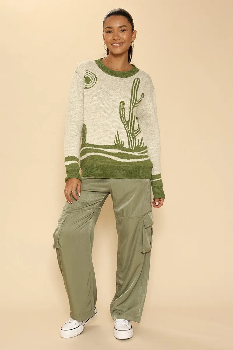 Desert cactus knit sweater sold by Miss Sparkling product image thumbnail 4