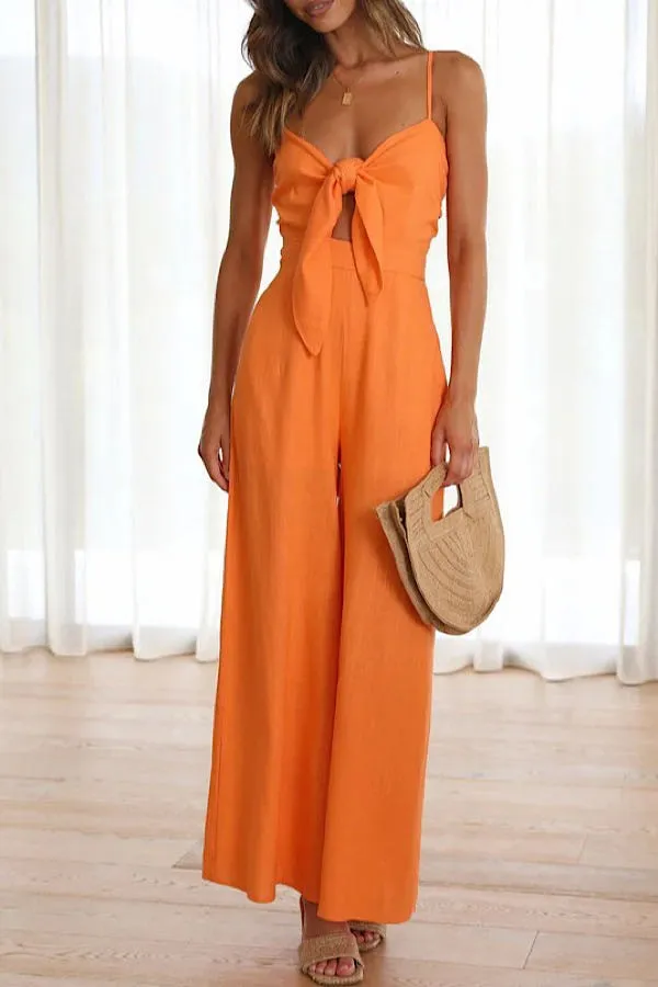 Knot front jumpsuit sold by Miss Sparkling product image thumbnail 4