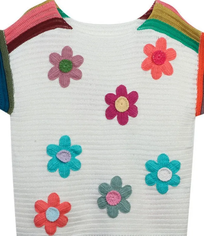 Floral knit top made by Miss Sparkling