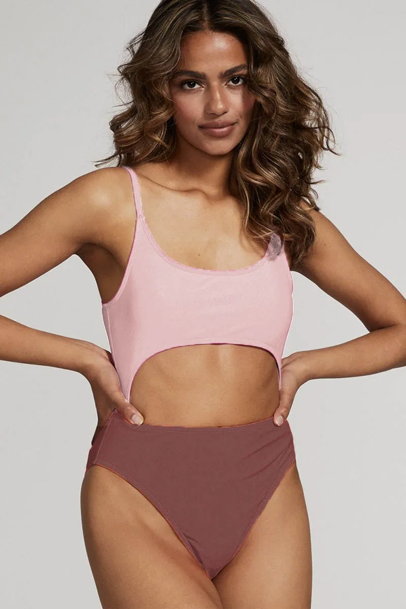 Cut out one piece swimsuit sold by Miss Sparkling