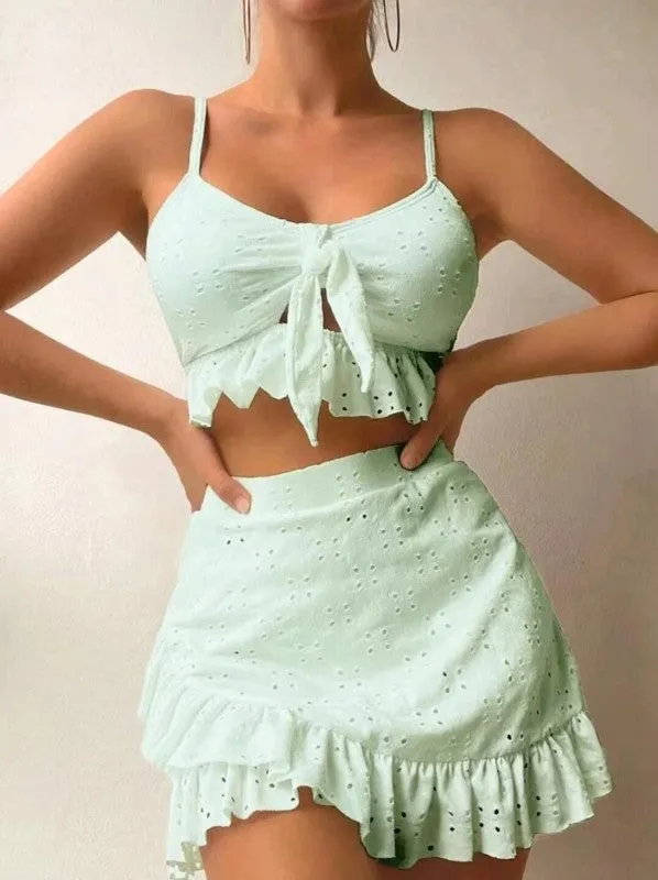 3 piece swimsuit and cover up set sold by Miss Sparkling product image thumbnail 2
