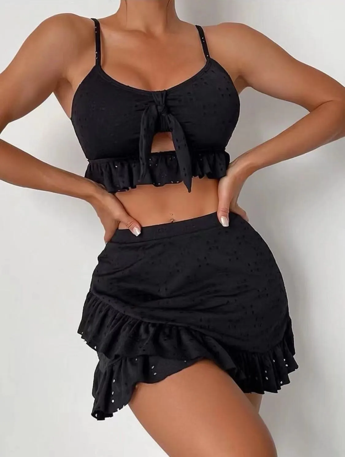 3 piece swimsuit and cover up set sold by Miss Sparkling product image thumbnail 5