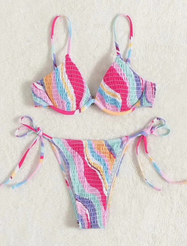 Two-piece swimsuit set made by Miss Sparkling