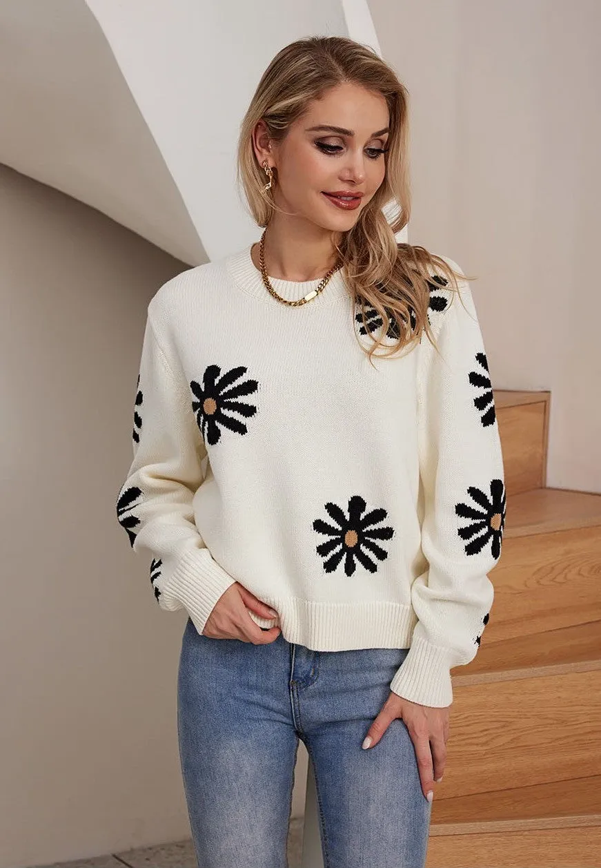 All over daisy sweater sold by Miss Sparkling