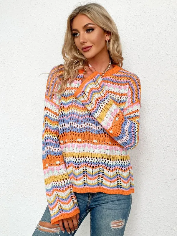 Crochet striped sweater sold by Miss Sparkling