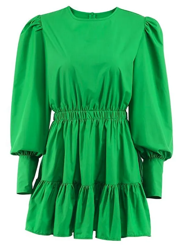 Round Neck Lantern Sleeve Dress sold by Miss Sparkling product image thumbnail 2