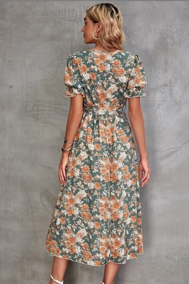 Floral Dress with Slit sold by Miss Sparkling product image thumbnail 2
