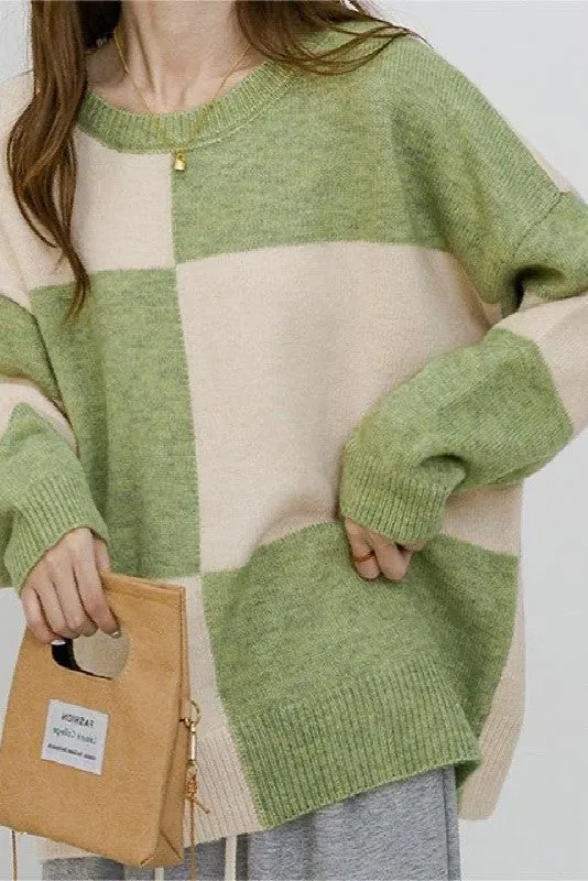 Checkered sweater sold by Miss Sparkling