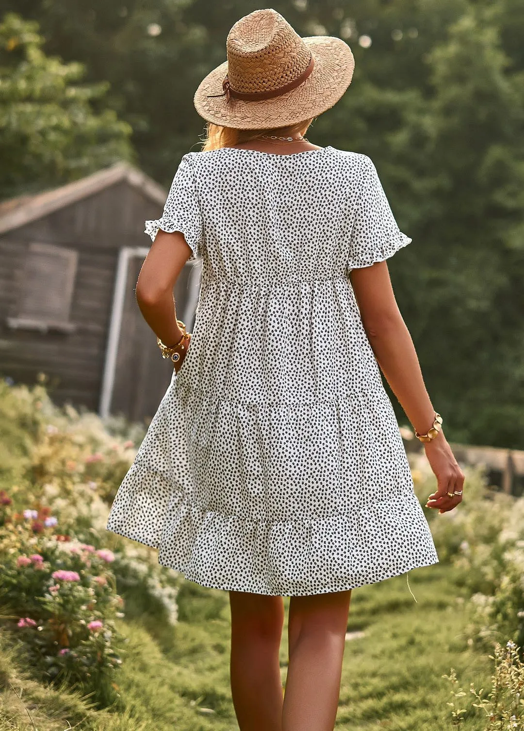Tiered dotted dress sold by Miss Sparkling product image thumbnail 2