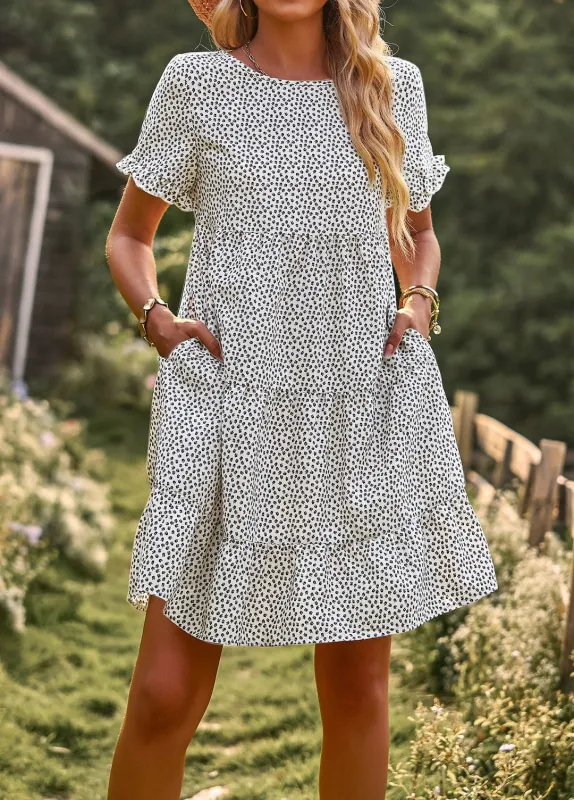 Tiered dotted dress made by Miss Sparkling