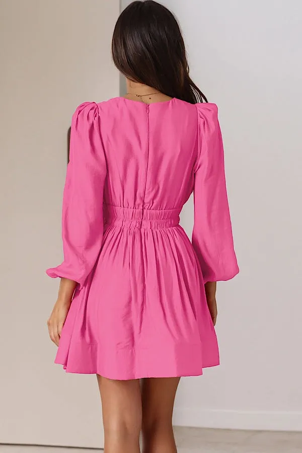 V neck long sleeve dress sold by Miss Sparkling product image thumbnail 2