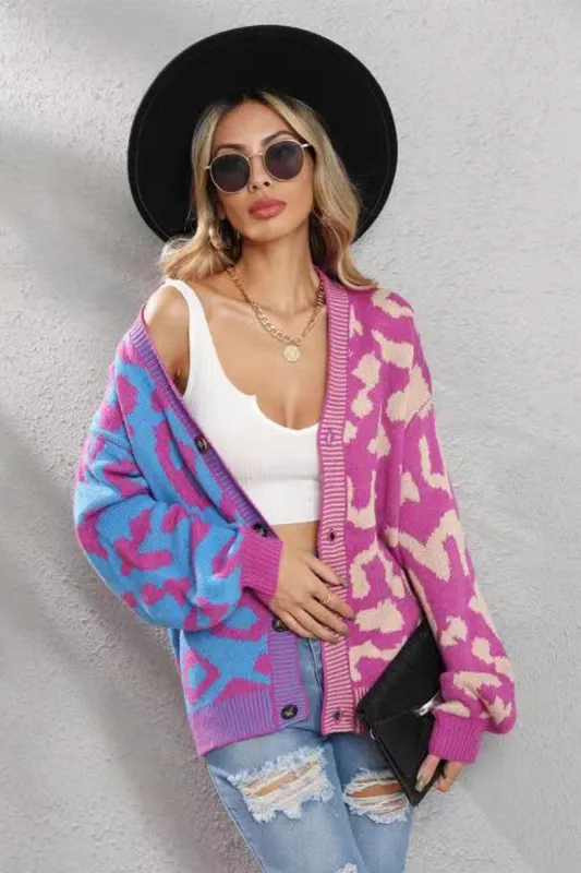 Two tone leopard cardigan sold by Miss Sparkling