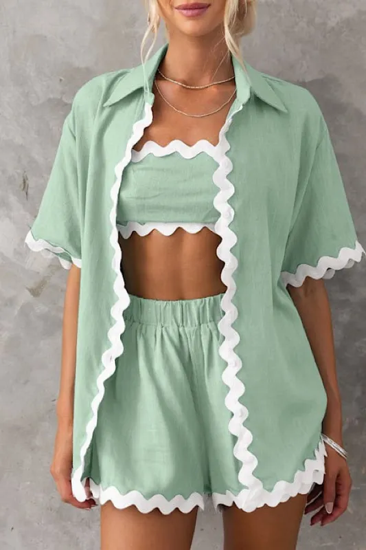 3 piece shorts set made by Miss Sparkling