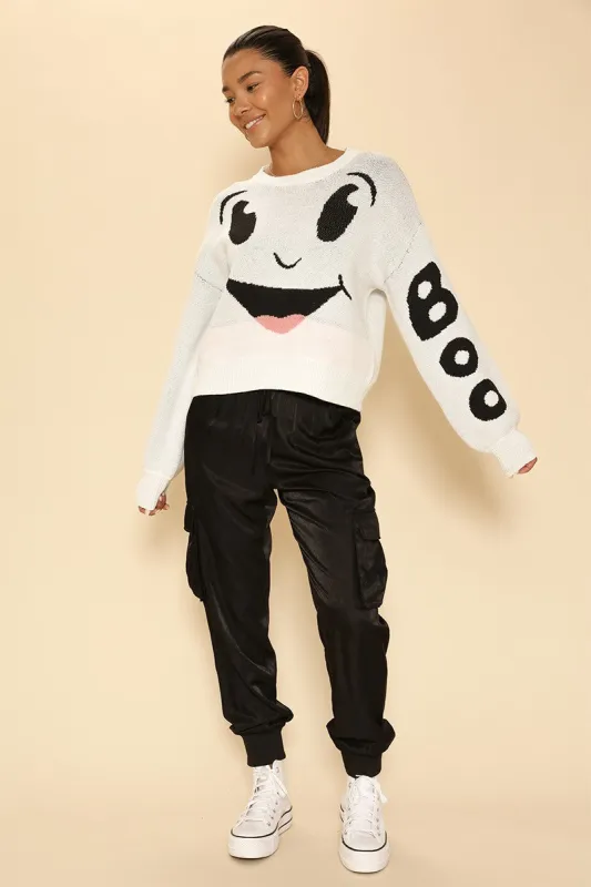 Ghost Halloween Sweater made by Miss Sparkling
