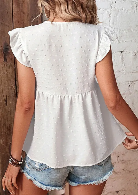 Swiss Dot Tie Neck blouse sold by Miss Sparkling product image thumbnail 3