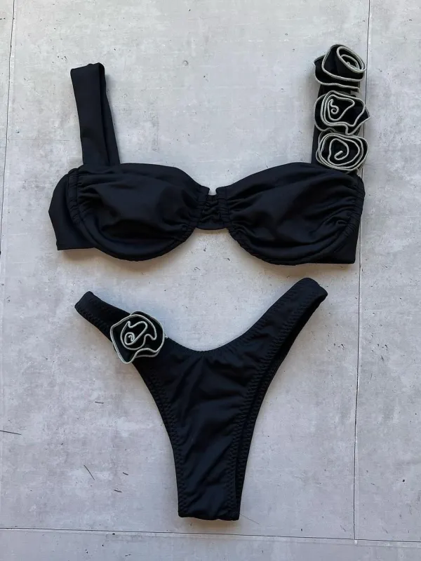 Two piece rose bikini made by Miss Sparkling