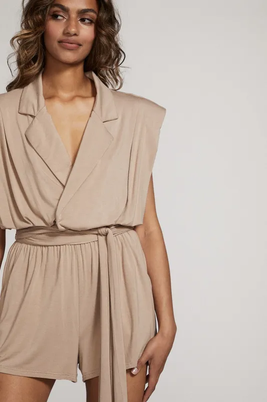 Shoulder pad romper made by Miss Sparkling