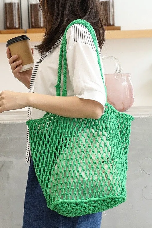 Braided Net Tote Bag made by Miss Sparkling