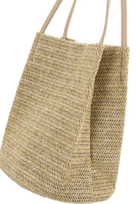 Straw tote bag sold by Miss Sparkling