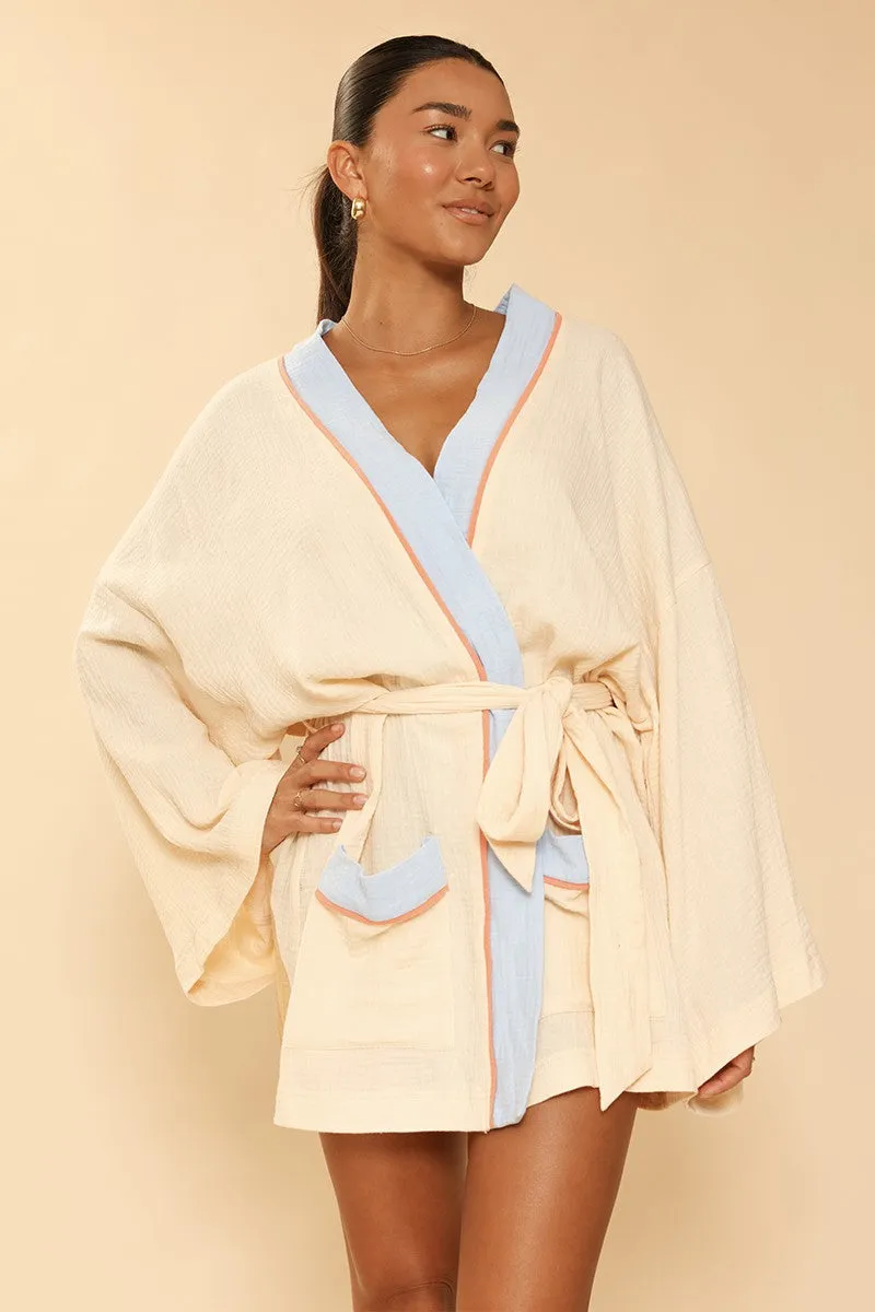 Sunburst kimono sold by Miss Sparkling