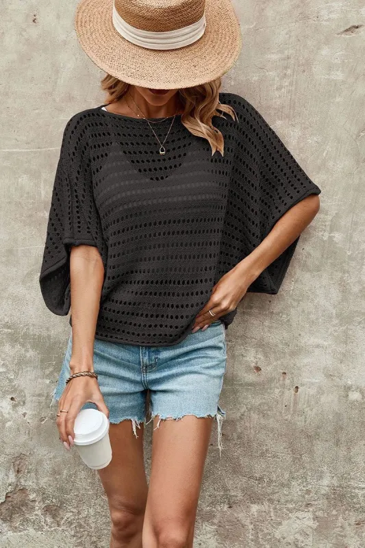 Open knit top made by Miss Sparkling