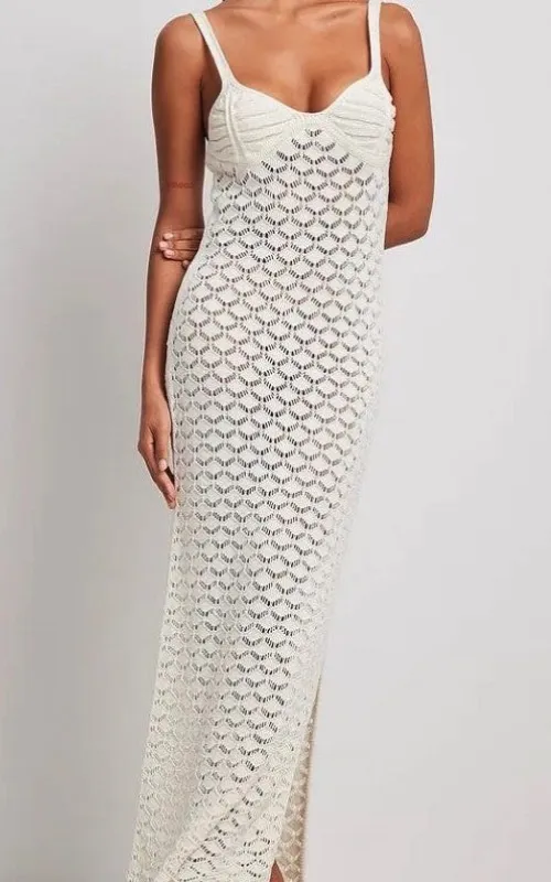 Crochet Knitted Maxi Dress made by Miss Sparkling
