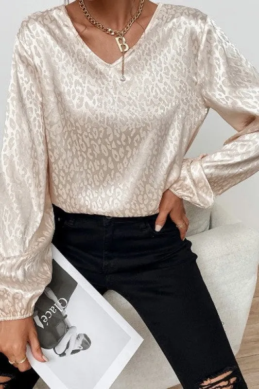 Leopard Print Bishop Sleeve made by Miss Sparkling