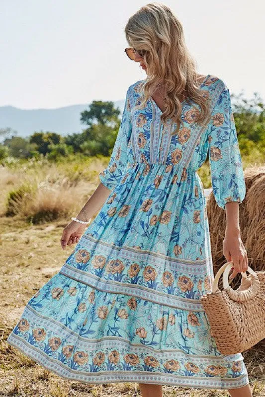 Floral midi dress sold by Miss Sparkling