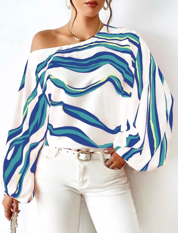 Striped off shoulder blouse made by Miss Sparkling